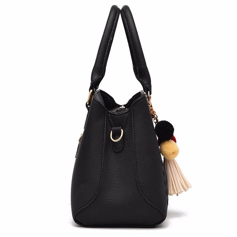 Soft Ball Tassel PU Leather Crossbody Bag