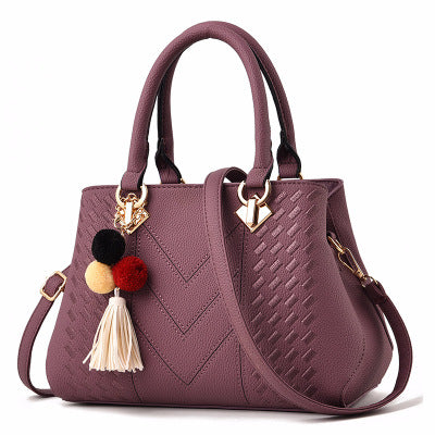 Soft Ball Tassel PU Leather Crossbody Bag