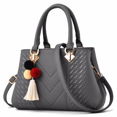 Soft Ball Tassel PU Leather Crossbody Bag