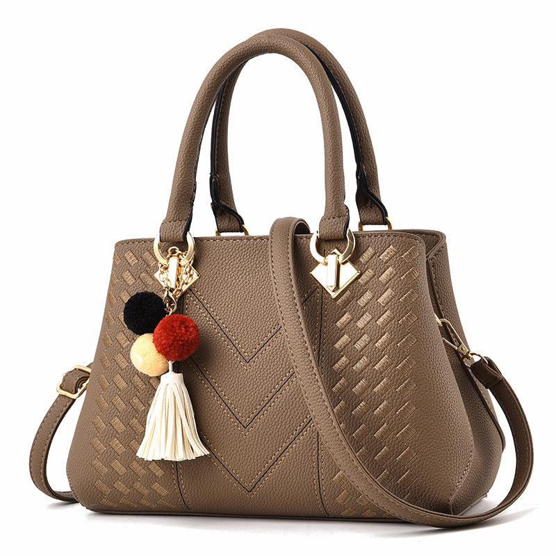Soft Ball Tassel PU Leather Crossbody Bag