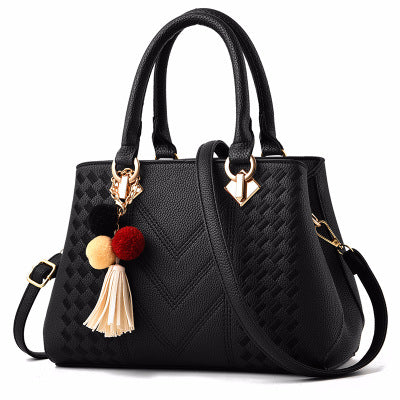Soft Ball Tassel PU Leather Crossbody Bag