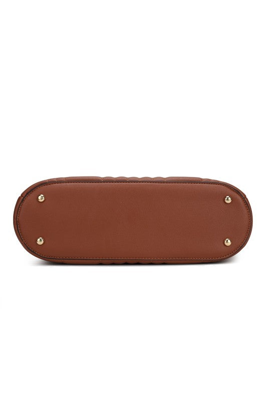 Quilted Vegan Leather Alyne Shoulder Bag