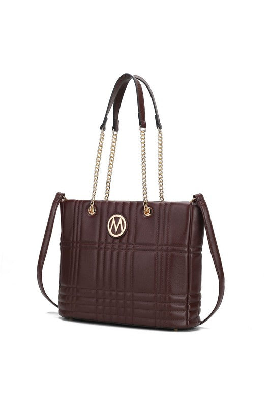 Quilted Vegan Leather Alyne Shoulder Bag