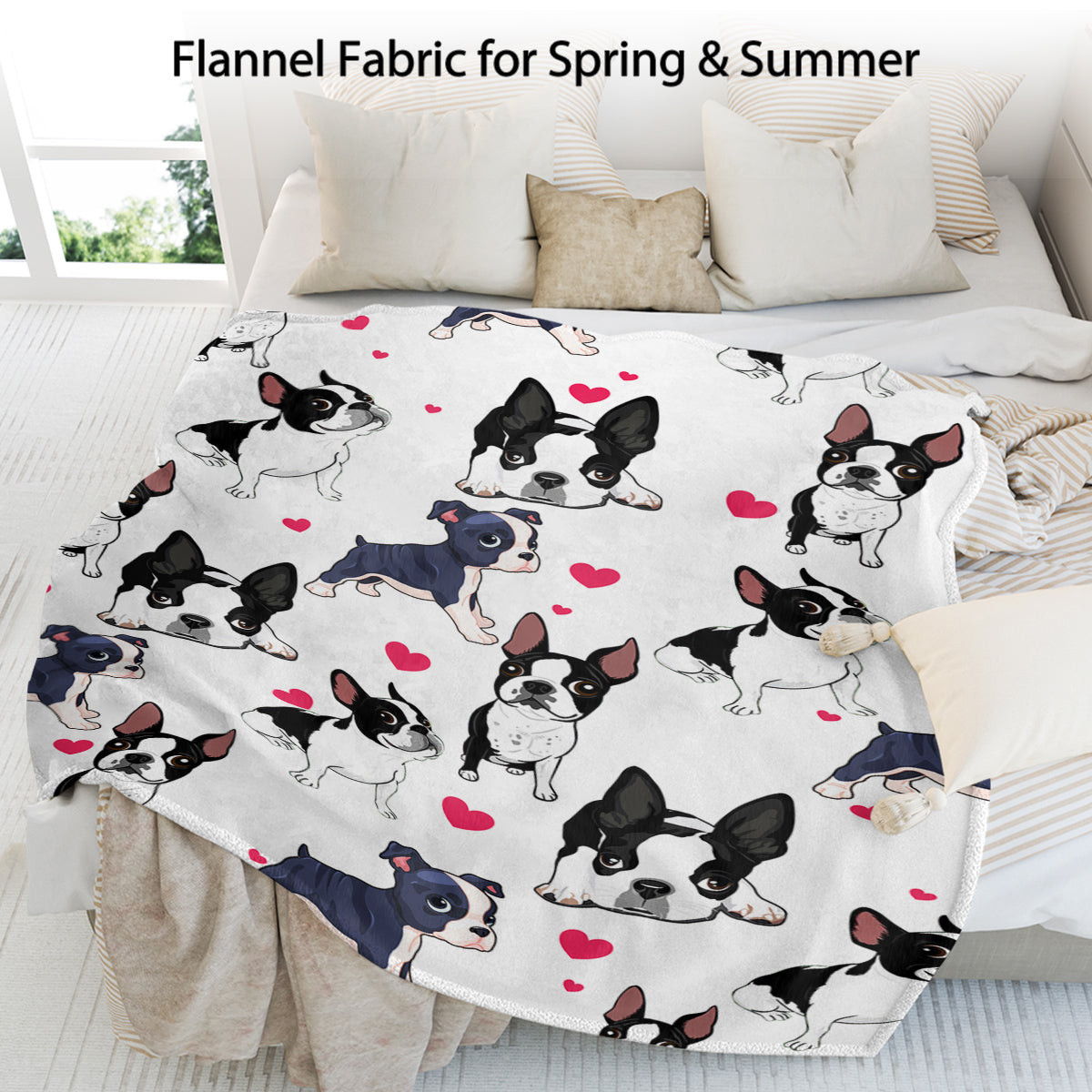 Soft Lightweight Warm Fleece Flannel Dog Blanket