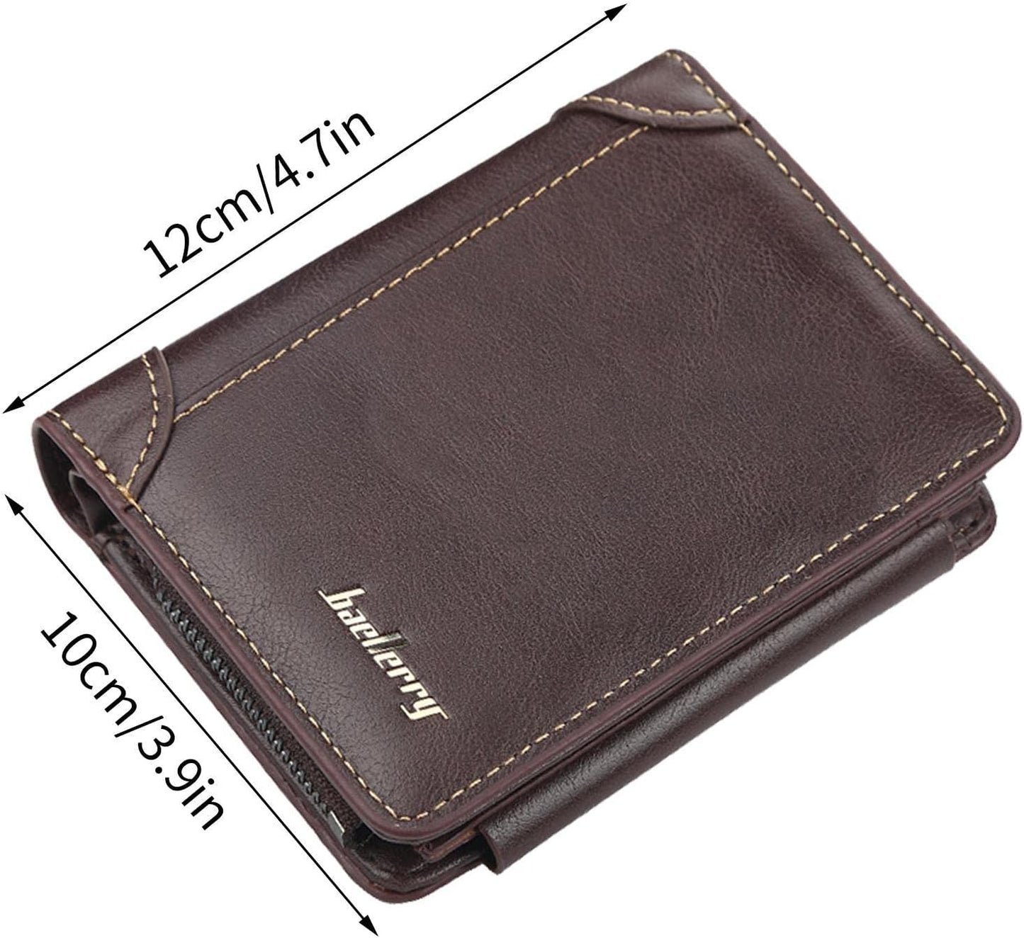 Brown Khaki Men's Leather Wallet