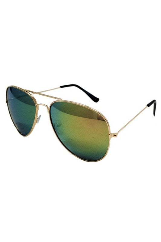 Classic Mirrored Aviator Sunglasses