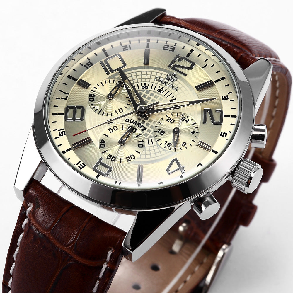 Men's Trendy Artificial Leather Watch