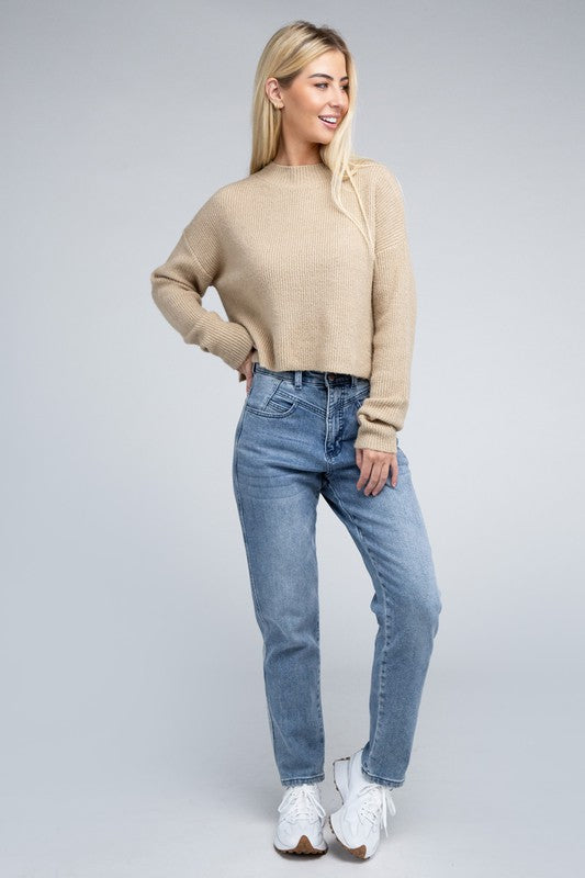 Cozy Mock Neck Pullover Sweater