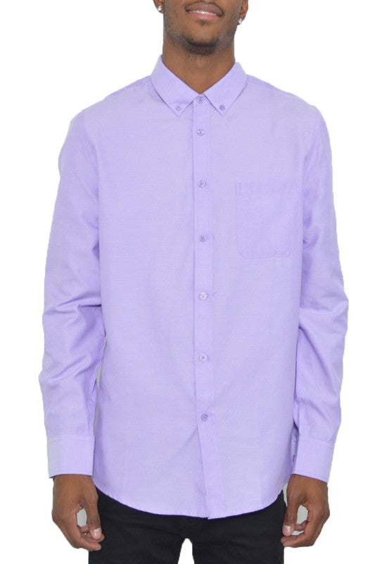 Men's Casual Button Up-Long Sleeve Shirts