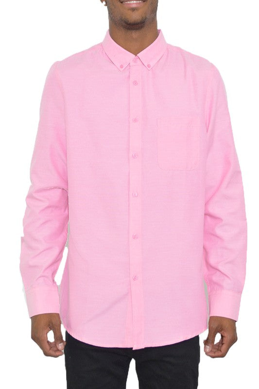 Men's Casual Button Up-Long Sleeve Shirts