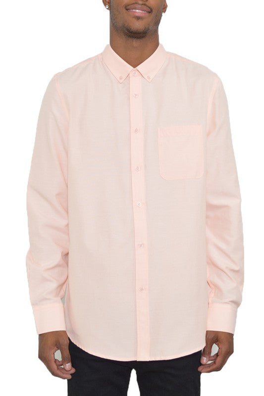 Men's Casual Button Up-Long Sleeve Shirts