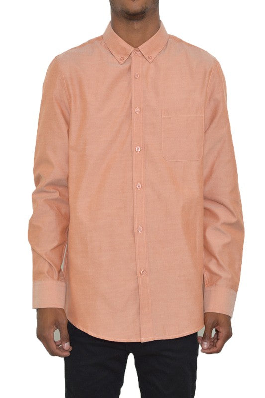 Men's Casual Button Up-Long Sleeve Shirts