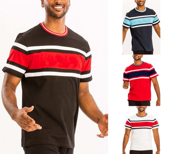 COTTON THREE STRIPE TSHIRT