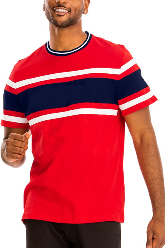 COTTON THREE STRIPE TSHIRT