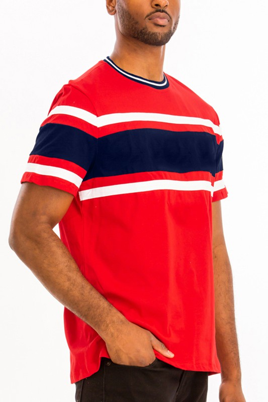 COTTON THREE STRIPE TSHIRT