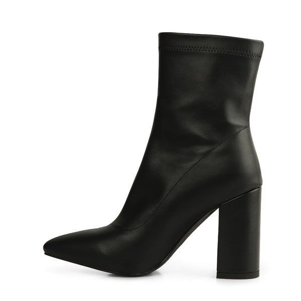 POINTED TOE HIGH-HEEL ANKLE BOOTS