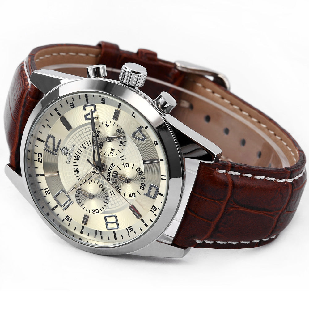 Men's Trendy Artificial Leather Watch