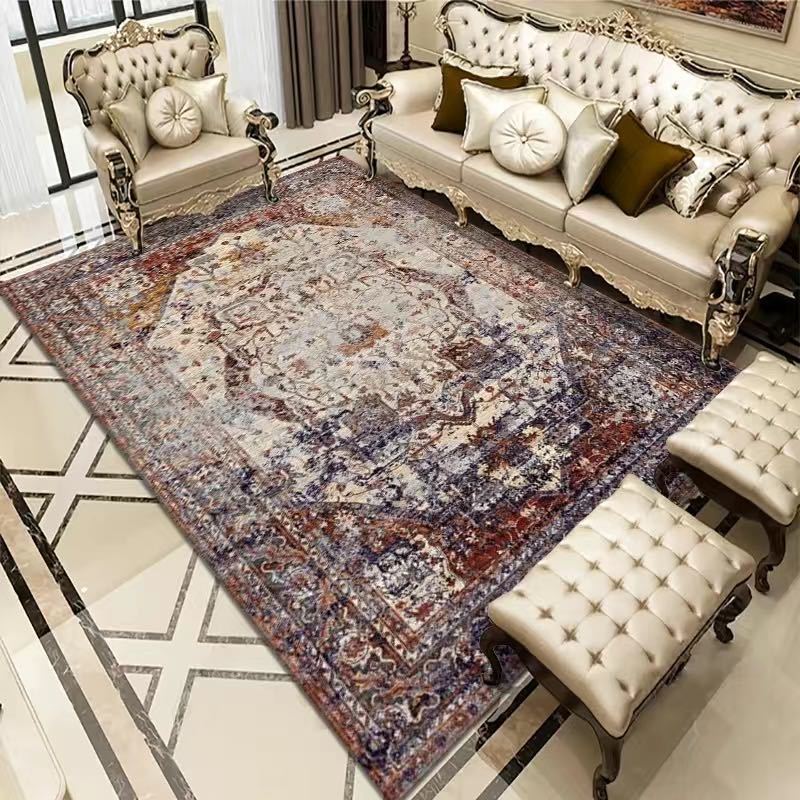 Rectangular Bohemian Persian-Style Non-slip Area Rug