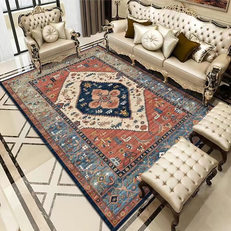 Rectangular Bohemian Persian-Style Non-slip Area Rug