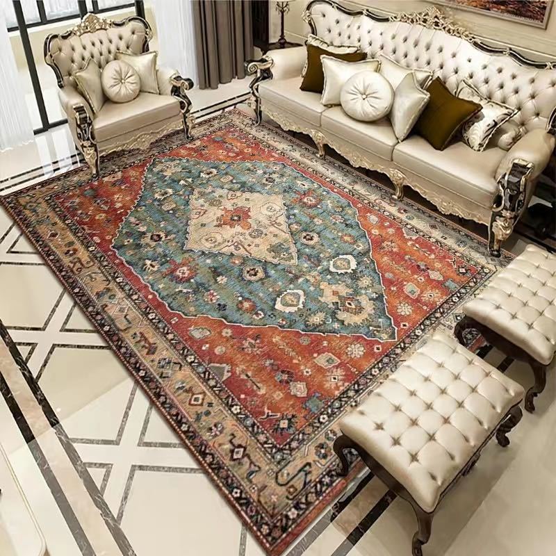 Rectangular Bohemian Persian-Style Non-slip Area Rug