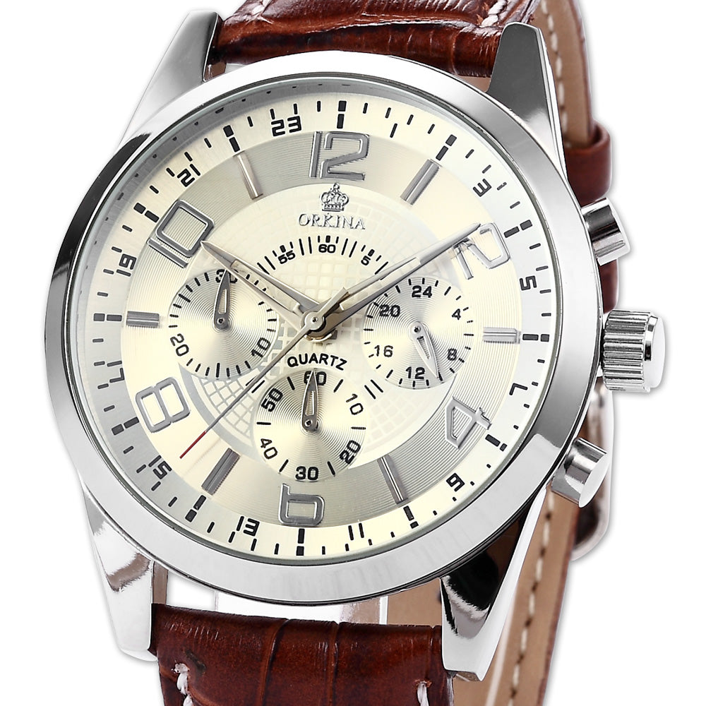 Men's Trendy Artificial Leather Watch