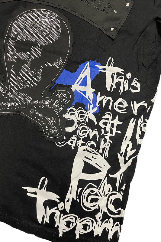 Men's Cotton Skull Crossbones T-shirt