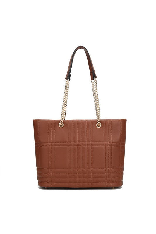 Quilted Vegan Leather Alyne Shoulder Bag