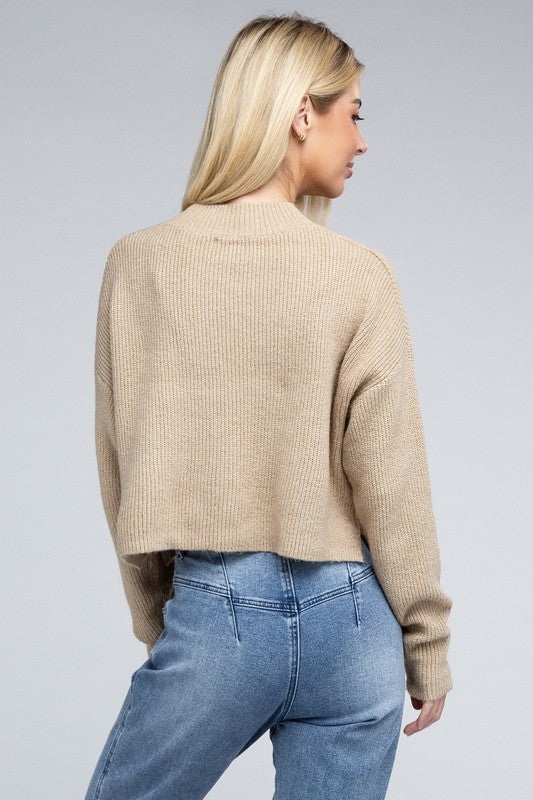 Cozy Mock Neck Pullover Sweater