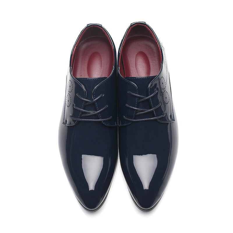 Men's PU Leather Pointed Toe Business Casual Dress Shoes