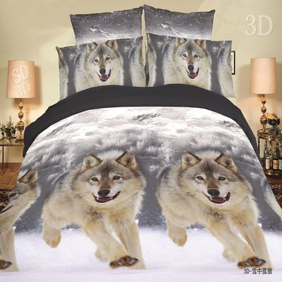 Queen Size Wolf Bedding Set
