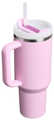 Insulated Stainless Steel Tumbler with Straw and Handle BPA-Free