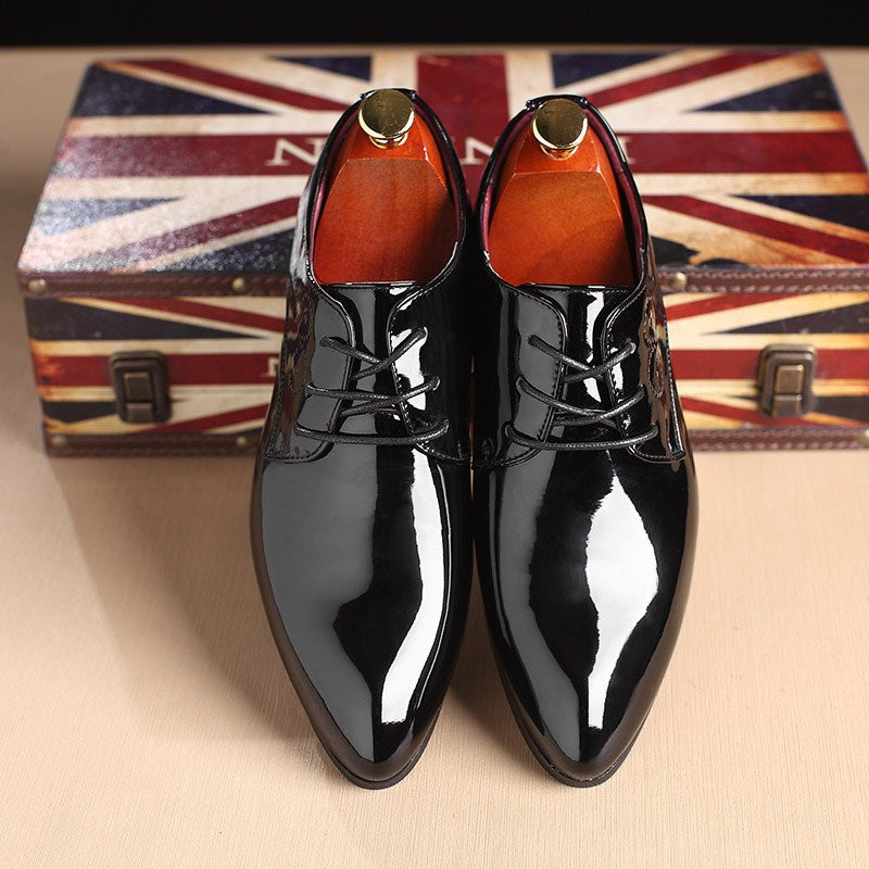 Men's PU Leather Pointed Toe Business Casual Dress Shoes