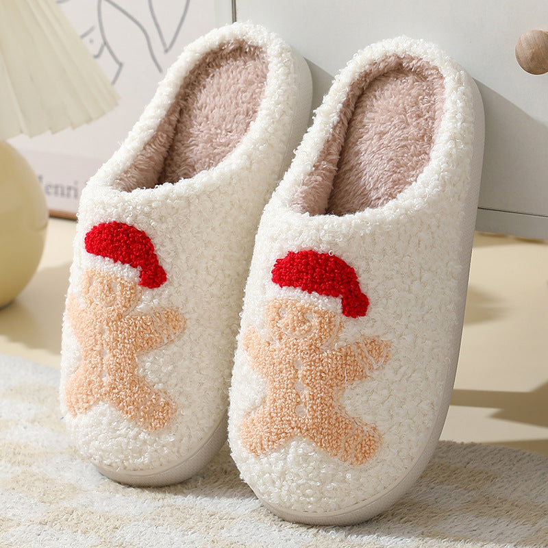 Unisex Warm Christmas Cotton Winter Slippers