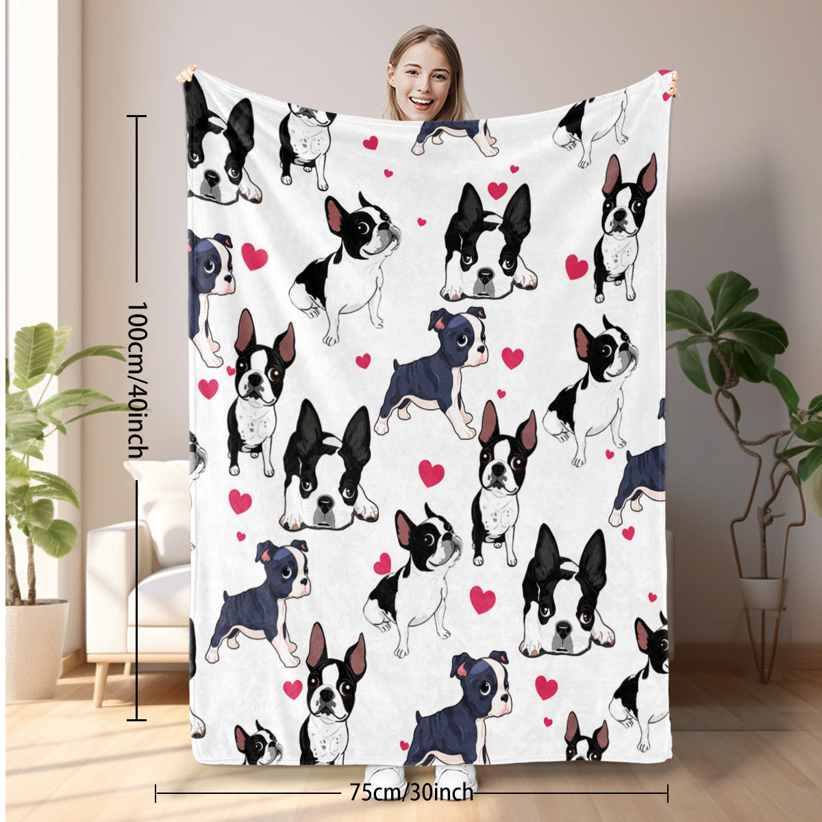 Soft Lightweight Warm Fleece Flannel Dog Blanket