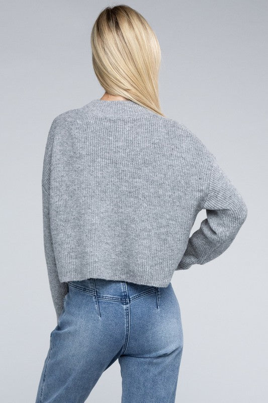 Cozy Mock Neck Pullover Sweater