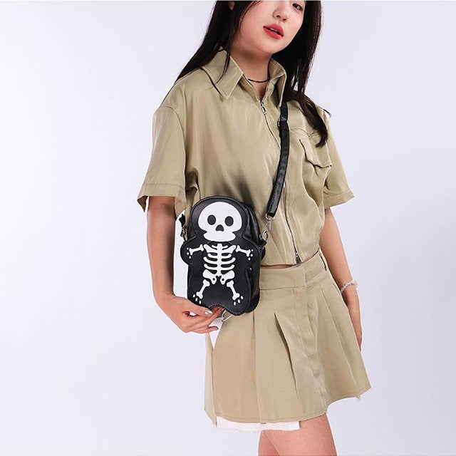 Cute Halloween Skull Messenger Crossbody Bags