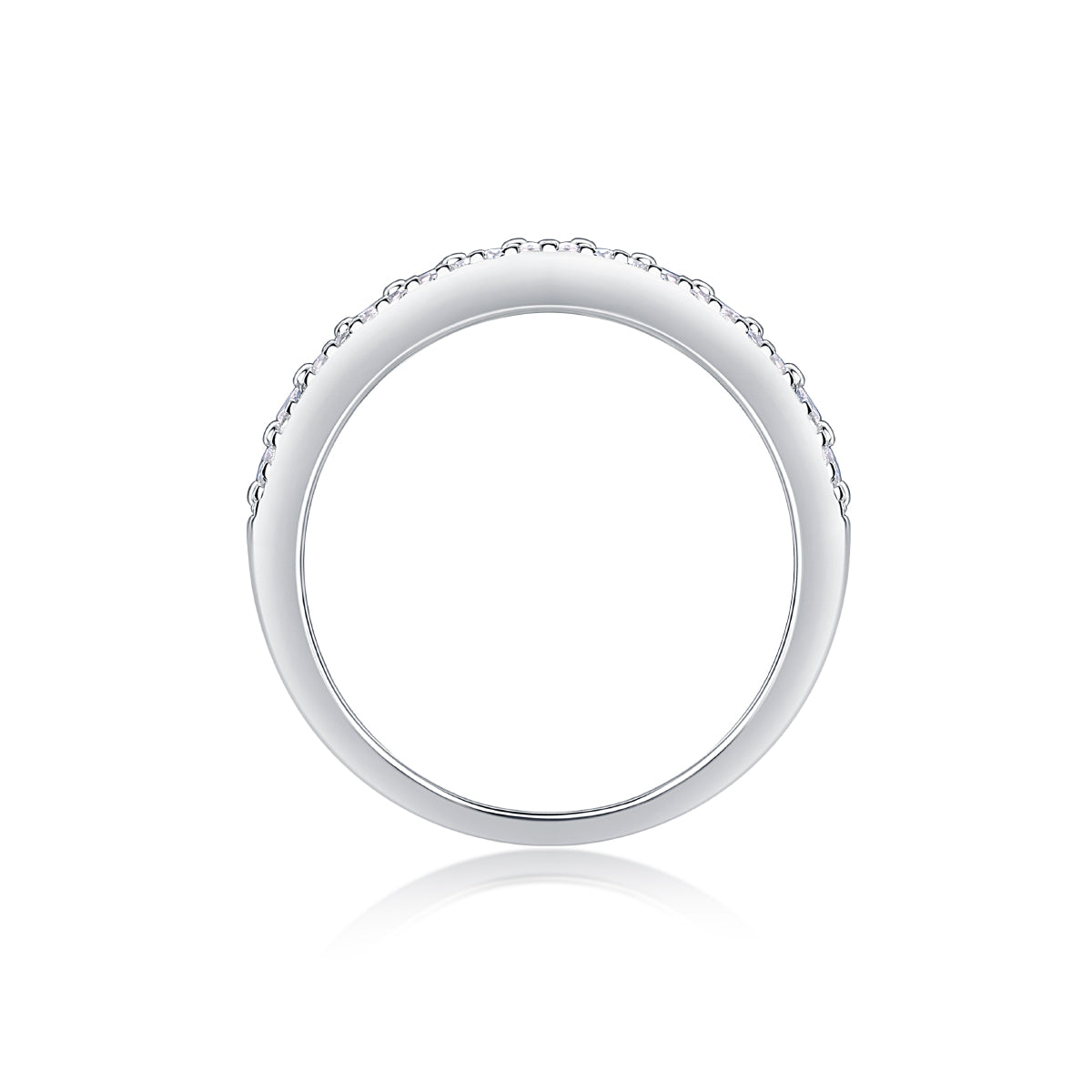 Multi-row Moissanite 925 Silver Ring