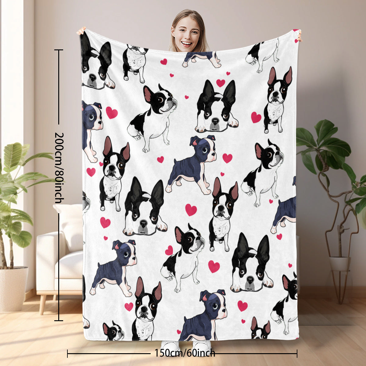 Soft Lightweight Warm Fleece Flannel Dog Blanket