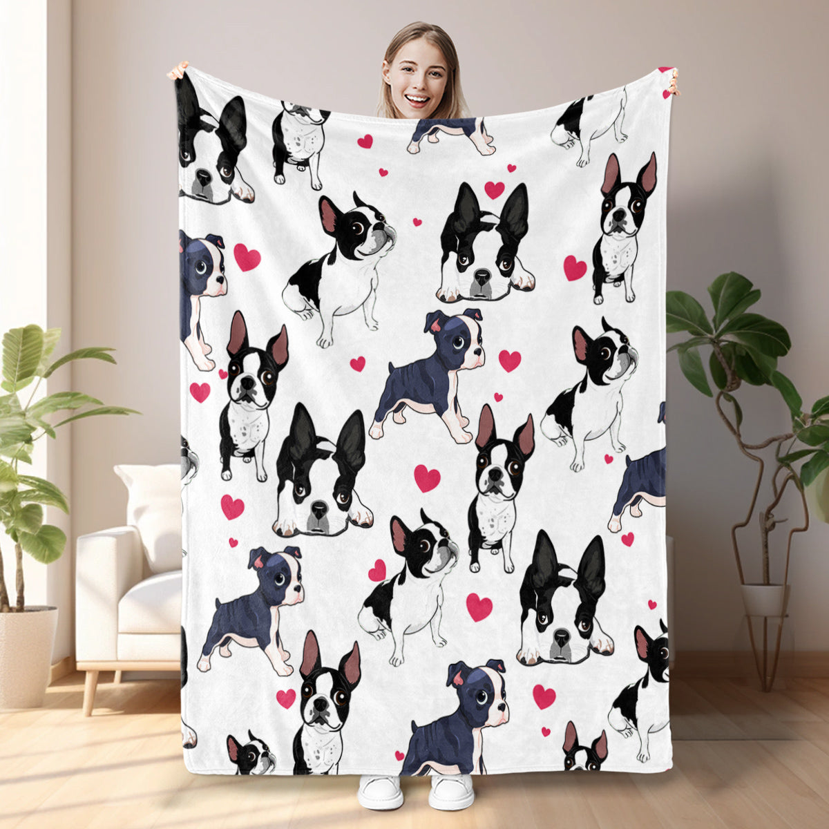 Soft Lightweight Warm Fleece Flannel Dog Blanket