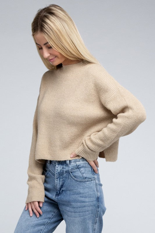 Cozy Mock Neck Pullover Sweater