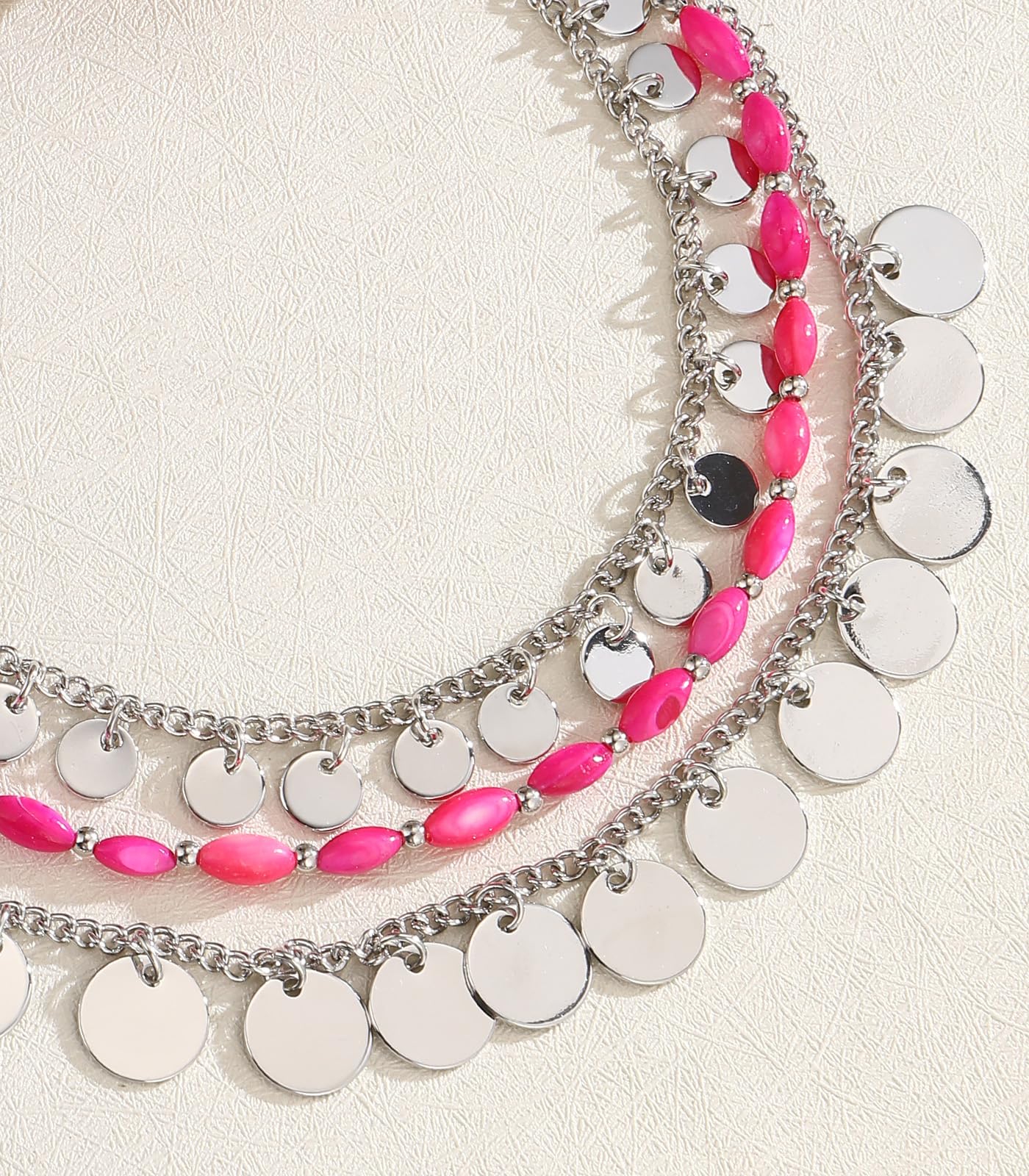 Boho Two-color Shell Layered Chunky Statement Necklace