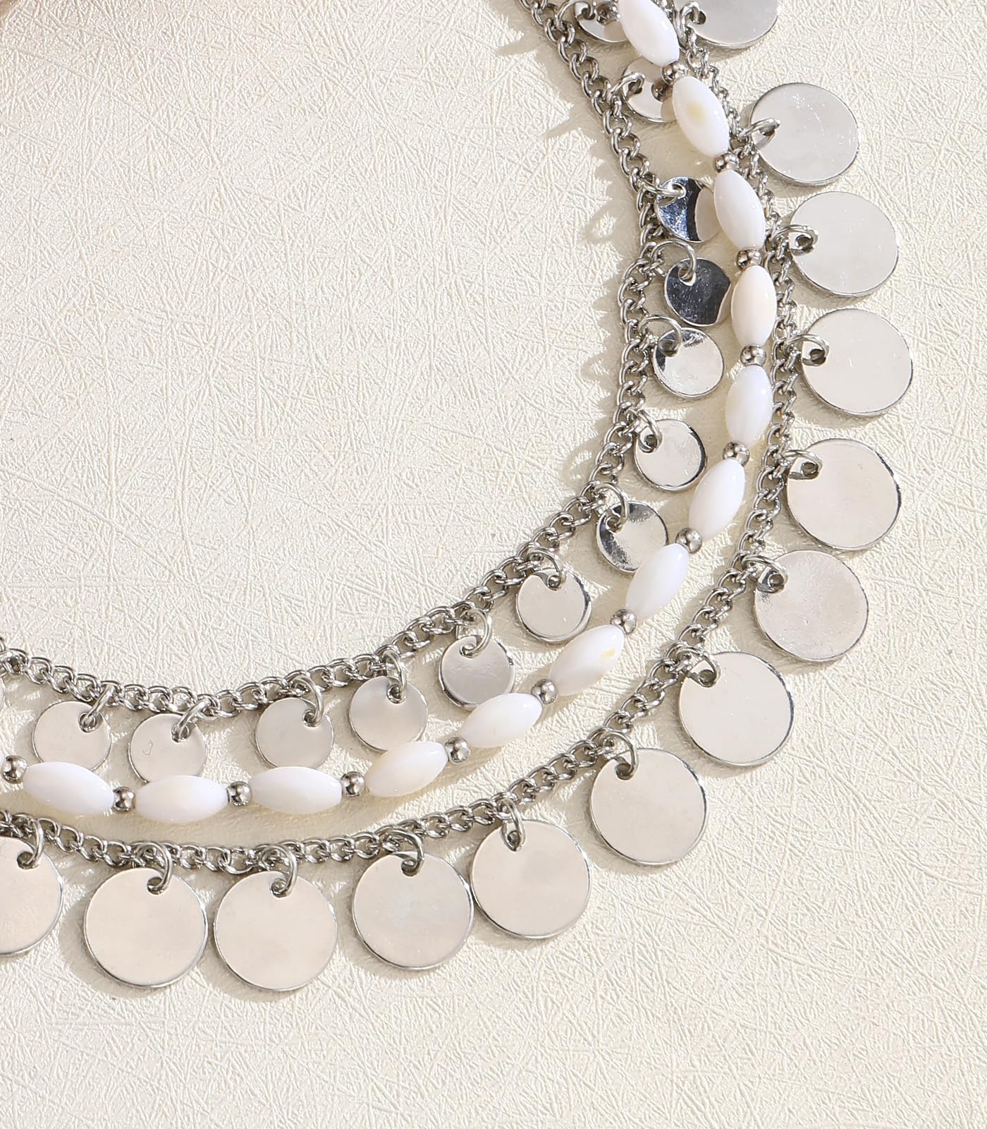 Boho Two-color Shell Layered Chunky Statement Necklace
