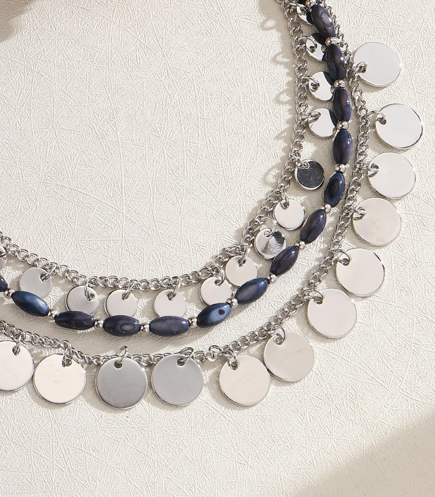 Boho Two-color Shell Layered Chunky Statement Necklace