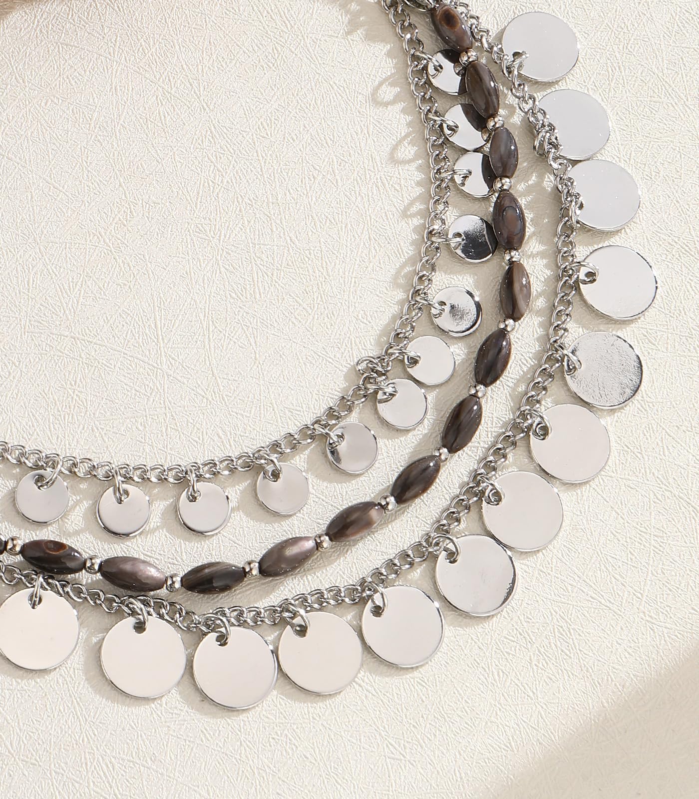 Boho Two-color Shell Layered Chunky Statement Necklace