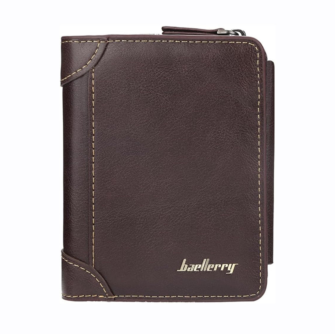 Brown Khaki Men's Leather Wallet