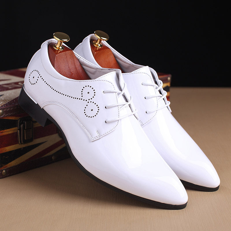 Men's PU Leather Pointed Toe Business Casual Dress Shoes