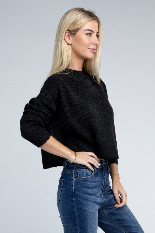 Cozy Mock Neck Pullover Sweater