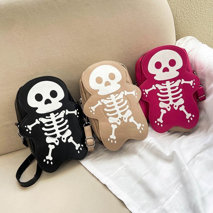 Cute Halloween Skull Messenger Crossbody Bags
