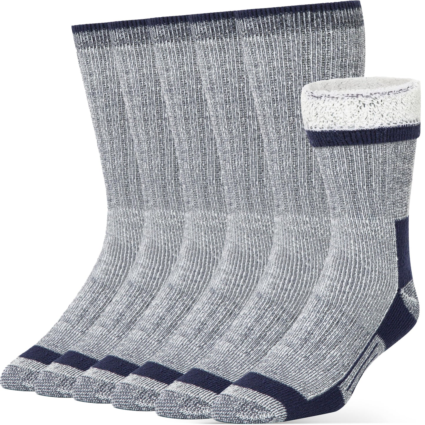 Unisex Alvada Merino Wool Hiking Socks Thermal Warm Crew Winter Boot Socks 3 Pairs