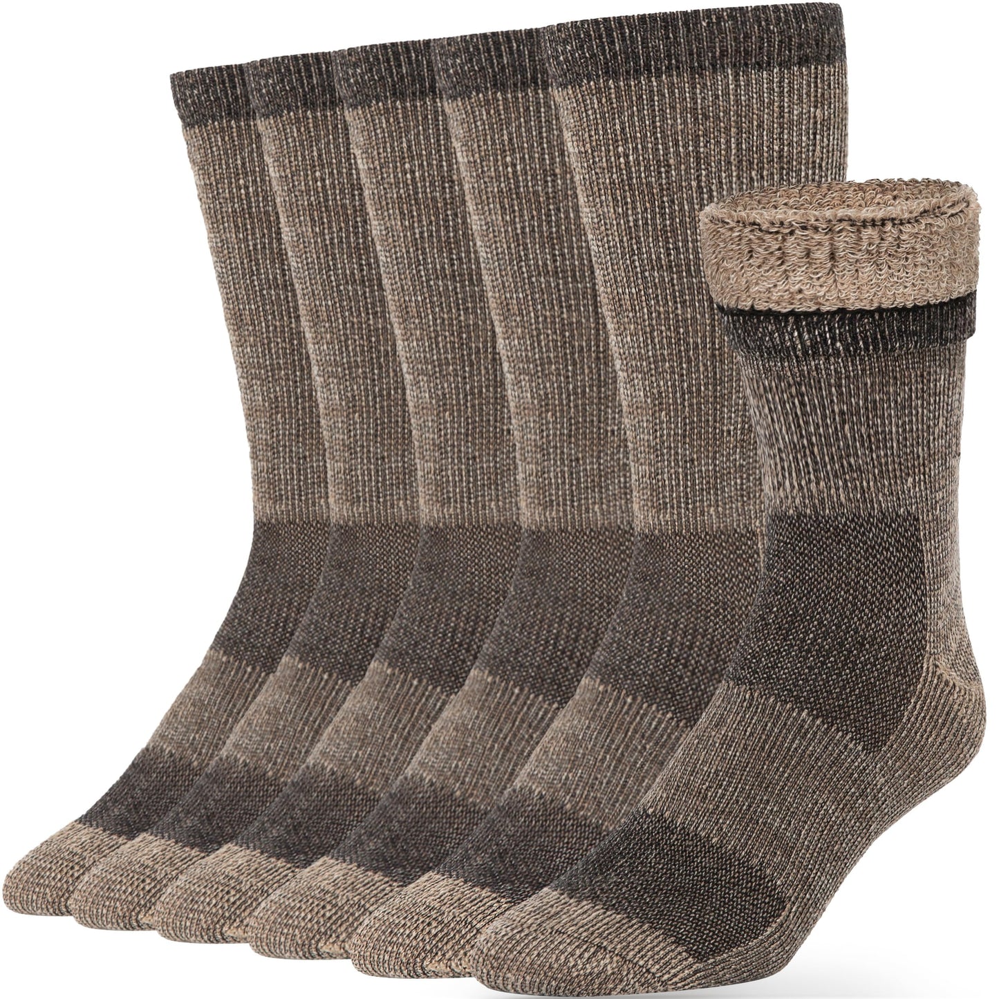 Unisex Alvada Merino Wool Hiking Socks Thermal Warm Crew Winter Boot Socks 3 Pairs